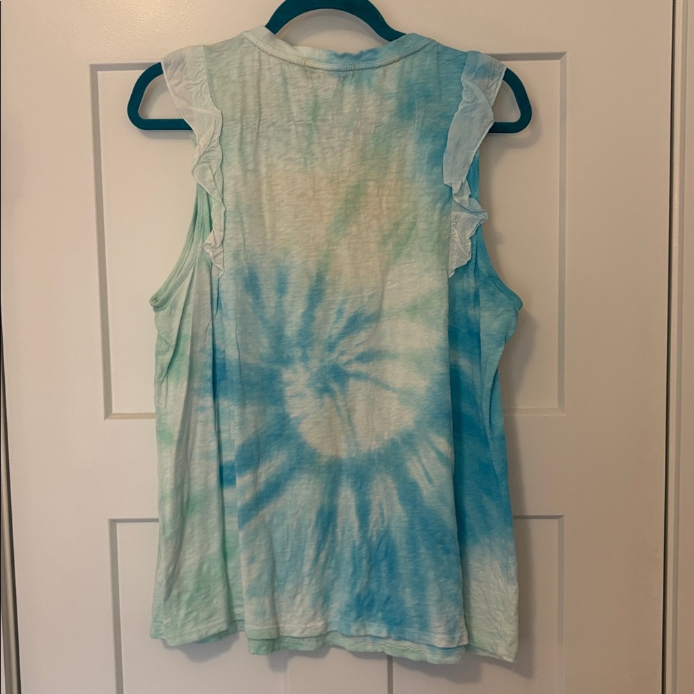 Know rose ruffle detail tie dye tank top - Picture 7 of 7